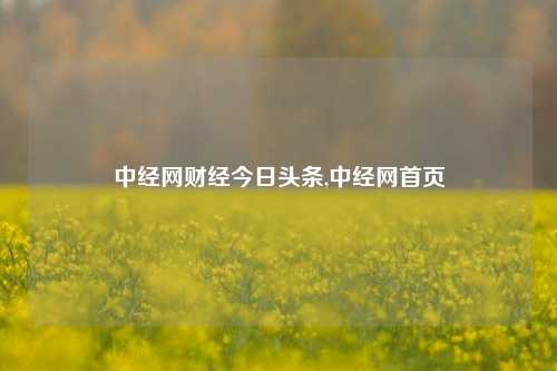 中经网财经今日头条,中经网首页