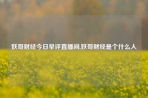 妖哥财经今日早评直播间,妖哥财经是个什么人