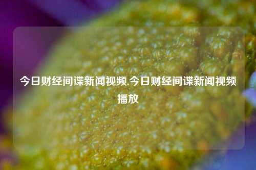 今日财经间谍新闻视频,今日财经间谍新闻视频播放