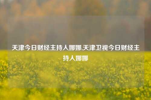 天津今日财经主持人娜娜,天津卫视今日财经主持人娜娜