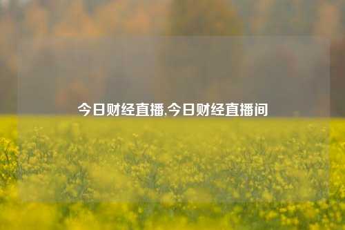 今日财经直播,今日财经直播间