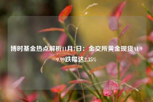 博时基金热点解析11月7日：金交所黄金现货AU99.99跌幅达2.35%