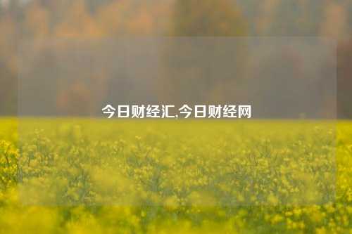 今日财经汇,今日财经网