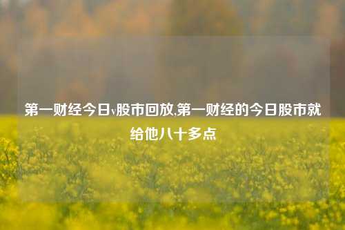 第一财经今日v股市回放,第一财经的今日股市就给他八十多点