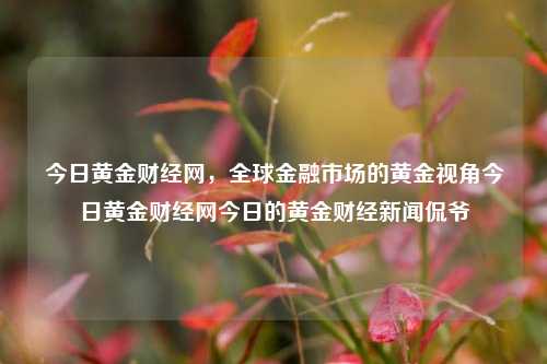 今日黄金财经网，全球金融市场的黄金视角今日黄金财经网今日的黄金财经新闻侃爷