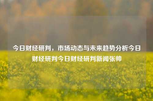 今日财经研判，市场动态与未来趋势分析今日财经研判今日财经研判新闻张帅