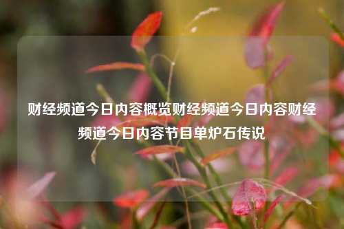 财经频道今日内容概览财经频道今日内容财经频道今日内容节目单炉石传说