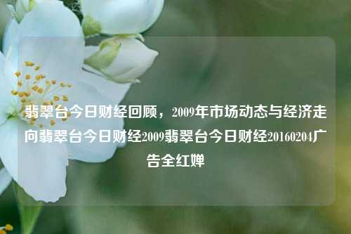 翡翠台今日财经回顾，2009年市场动态与经济走向翡翠台今日财经2009翡翠台今日财经20160204广告全红婵