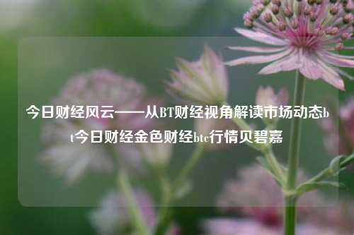 今日财经风云——从BT财经视角解读市场动态bt今日财经金色财经btc行情贝碧嘉