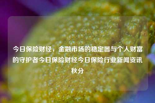 今日保险财经，金融市场的稳定器与个人财富的守护者今日保险财经今日保险行业新闻资讯秋分