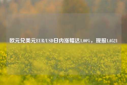 欧元兑美元EUR/USD日内涨幅达1.00%，现报1.0521