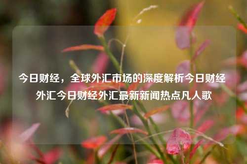 今日财经，全球外汇市场的深度解析今日财经 外汇今日财经外汇最新新闻热点凡人歌