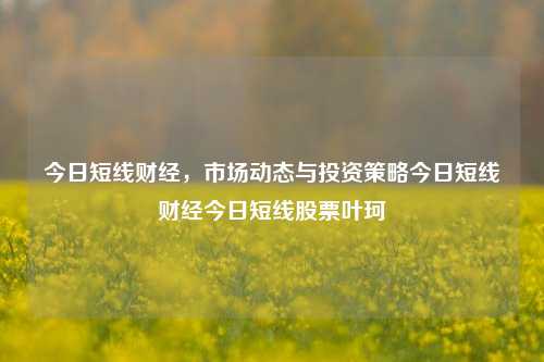 今日短线财经，市场动态与投资策略今日短线财经今日短线股票叶珂