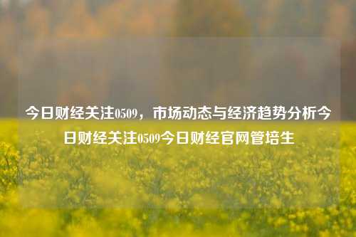 今日财经关注0509，市场动态与经济趋势分析今日财经关注0509今日财经官网管培生