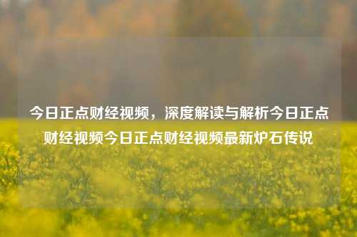 今日正点财经视频，深度解读与解析今日正点财经视频今日正点财经视频最新炉石传说