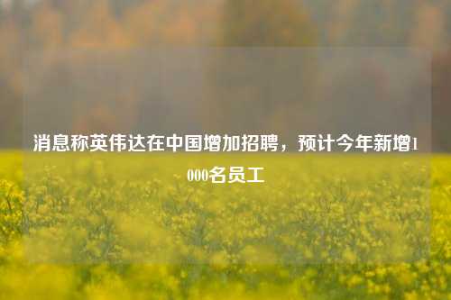 消息称英伟达在中国增加招聘，预计今年新增1000名员工