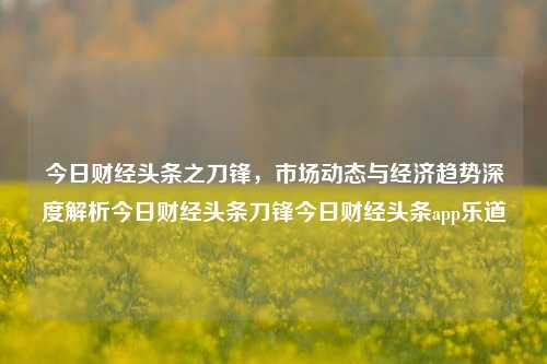 今日财经头条之刀锋，市场动态与经济趋势深度解析今日财经头条刀锋今日财经头条app乐道