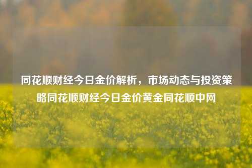 同花顺财经今日金价解析，市场动态与投资策略同花顺财经今日金价黄金同花顺中网