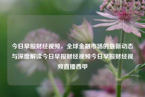 今日早报财经视频，全球金融市场的最新动态与深度解读今日早报财经视频今日早报财经视频直播西甲