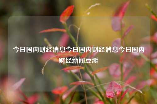 今日国内财经消息今日国内财经消息今日国内财经新闻豆瓣