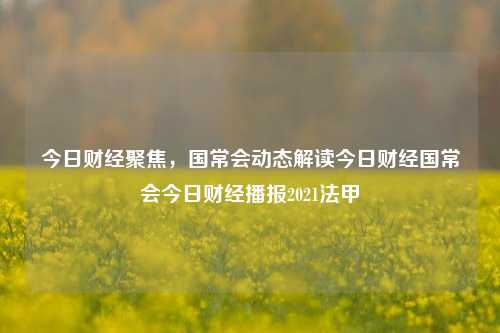 今日财经聚焦，国常会动态解读今日财经国常会今日财经播报2021法甲